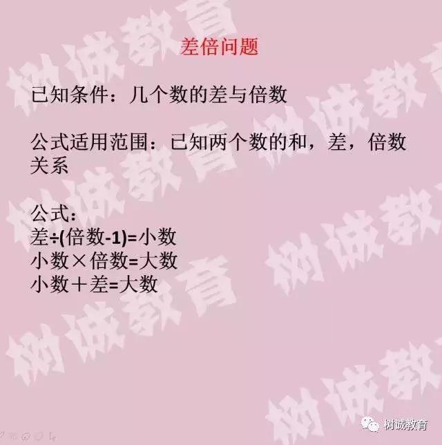 小学数学｜和差、和倍、差倍问题汇总（附经典例题）