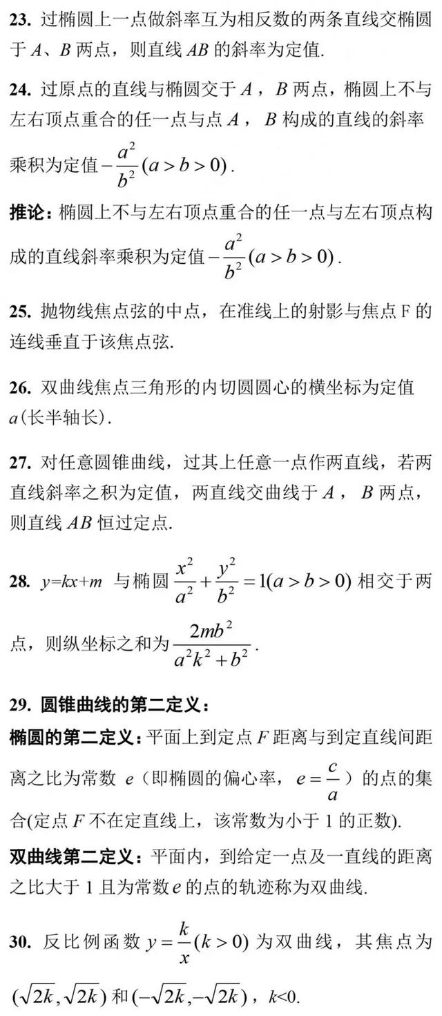 高中数学常用二级结论50条，解题不再没思路！