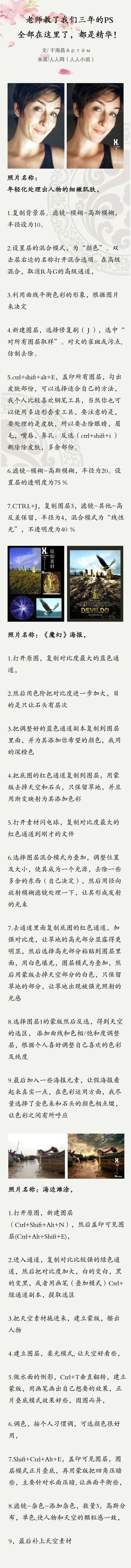 老师教了我们三年的PS，全部在这里了，都是精华！