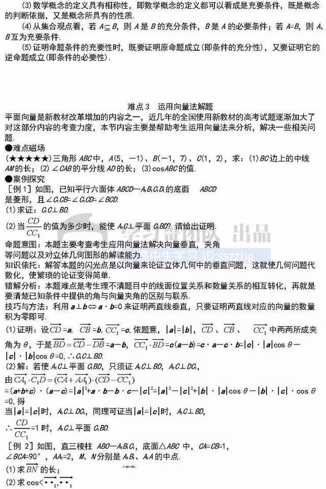 高中数学41个重难点知识详解