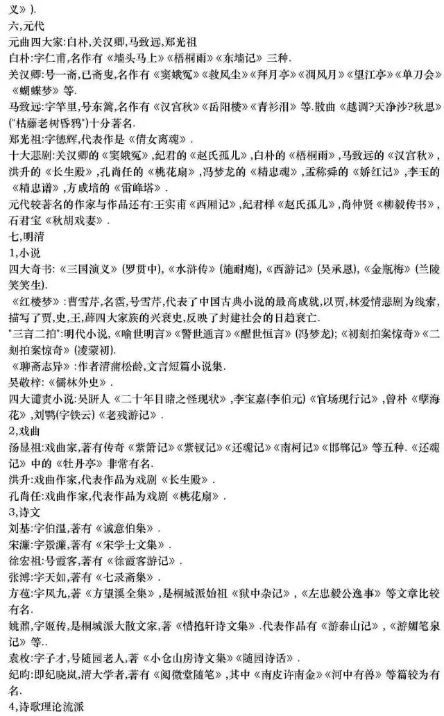 推荐收藏丨高中语文文学常识最全汇总，可直接下载打印！