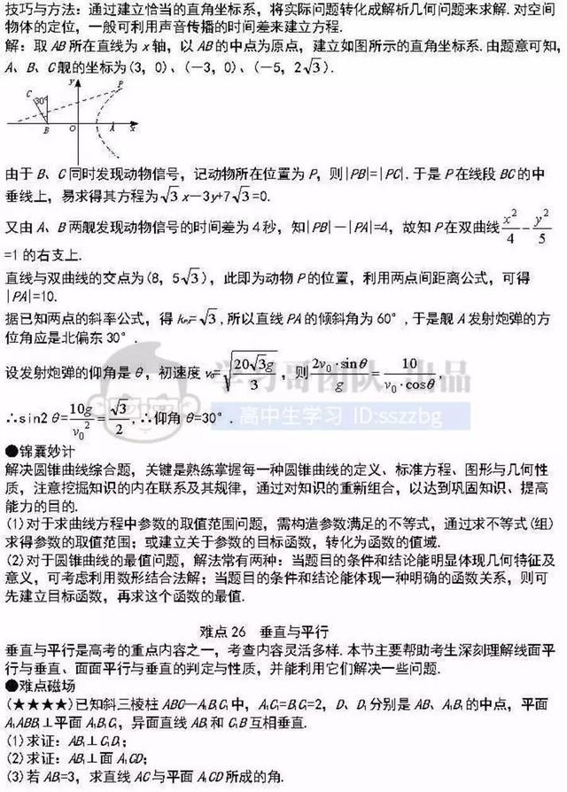 高中数学41个重难点知识详解