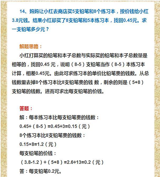 孩子不会做应用题怎么办？数学老师带你过五关斩六将！