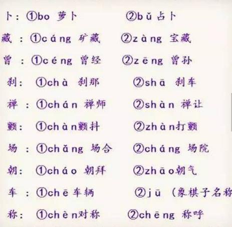 多音字：汇总分享一些常见多音字，随时拿出来教孩子！