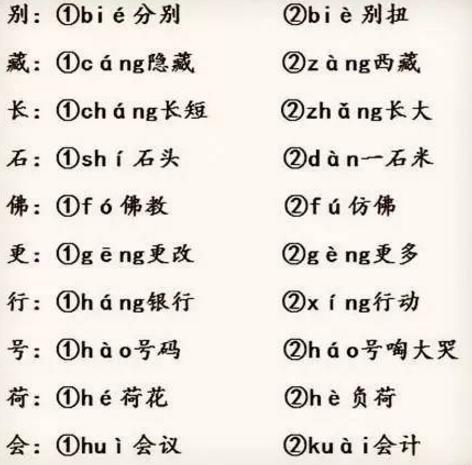 多音字：汇总分享一些常见多音字，随时拿出来教孩子！