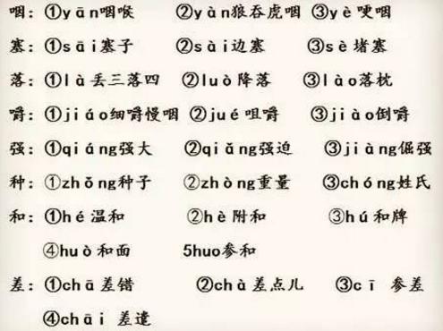 多音字：汇总分享一些常见多音字，随时拿出来教孩子！