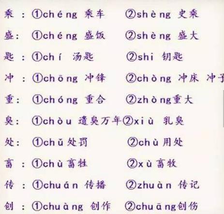 多音字：汇总分享一些常见多音字，随时拿出来教孩子！