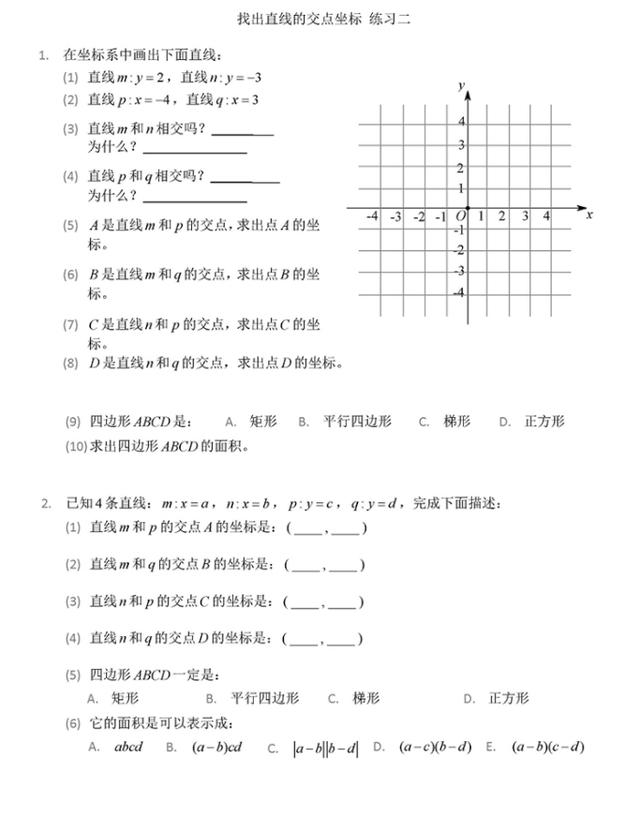 初一下册 平面直角坐标系 考试再也不用担心