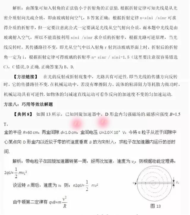 高中物理老师分享：10个快速解题方法汇总，给孩子看看会有所帮