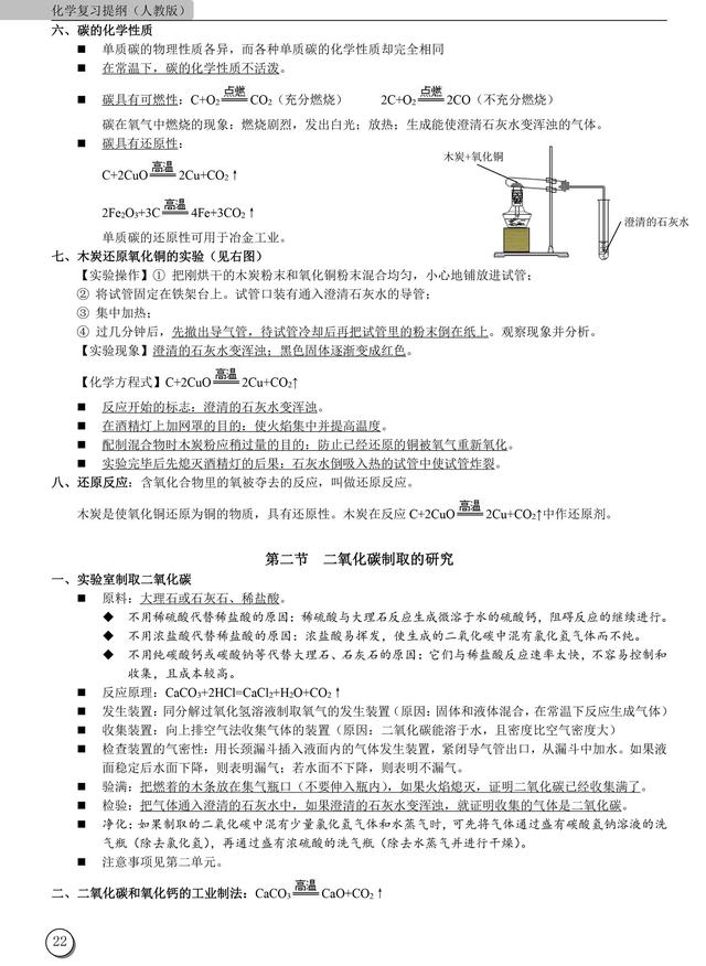 初中九年级第一学期化学复习提纲（很全面）