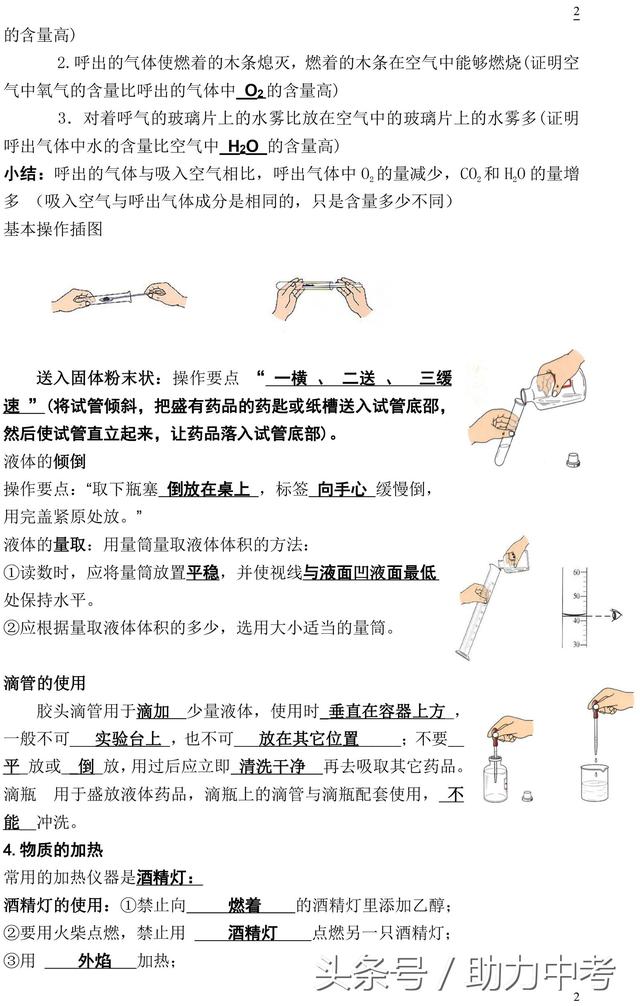 九年级化学课本实验总结，为孩子收藏！