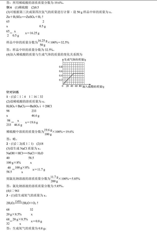 中考化学总复习化学计算专题讲解