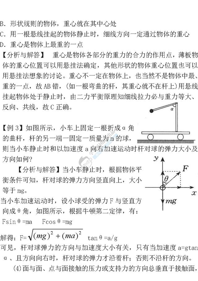 高中物理必考知识清单｜期中考试必备！