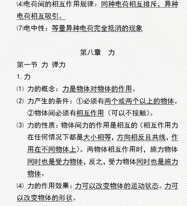 初中物理：重要考点知识精炼汇总