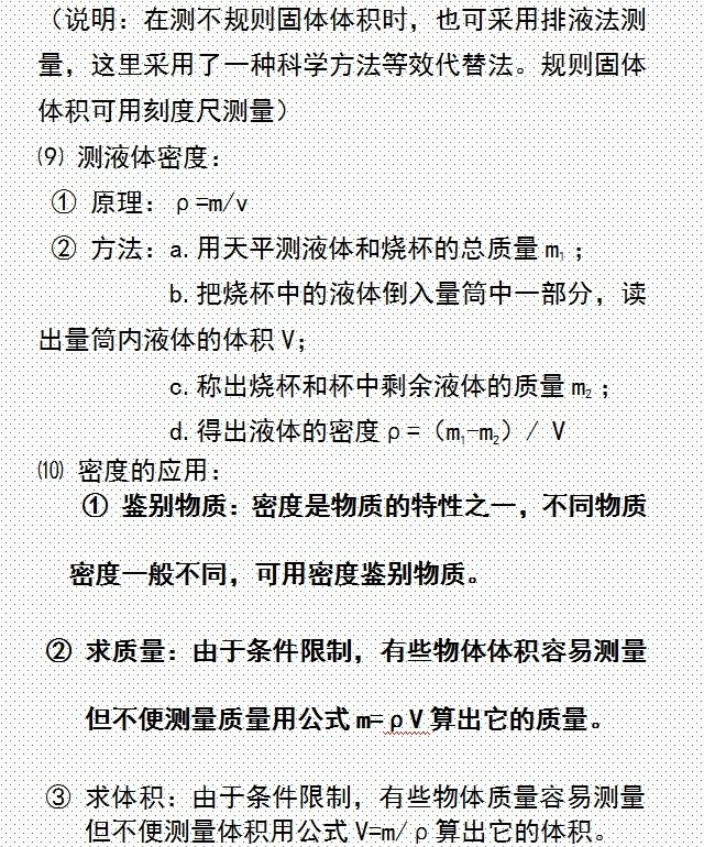 初中物理：重要考点知识精炼汇总