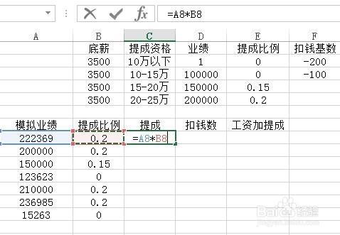 excel如何做提成表格？