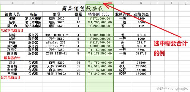 Excel中利用定位功能快速求和技巧！