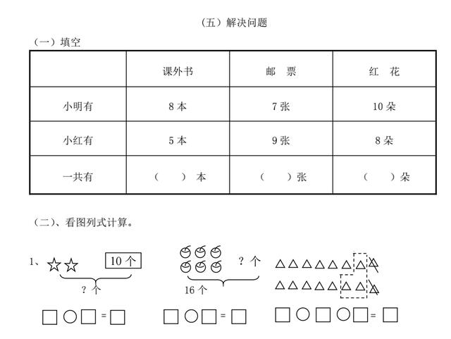 一年级数学上册期末考试：重难点复习