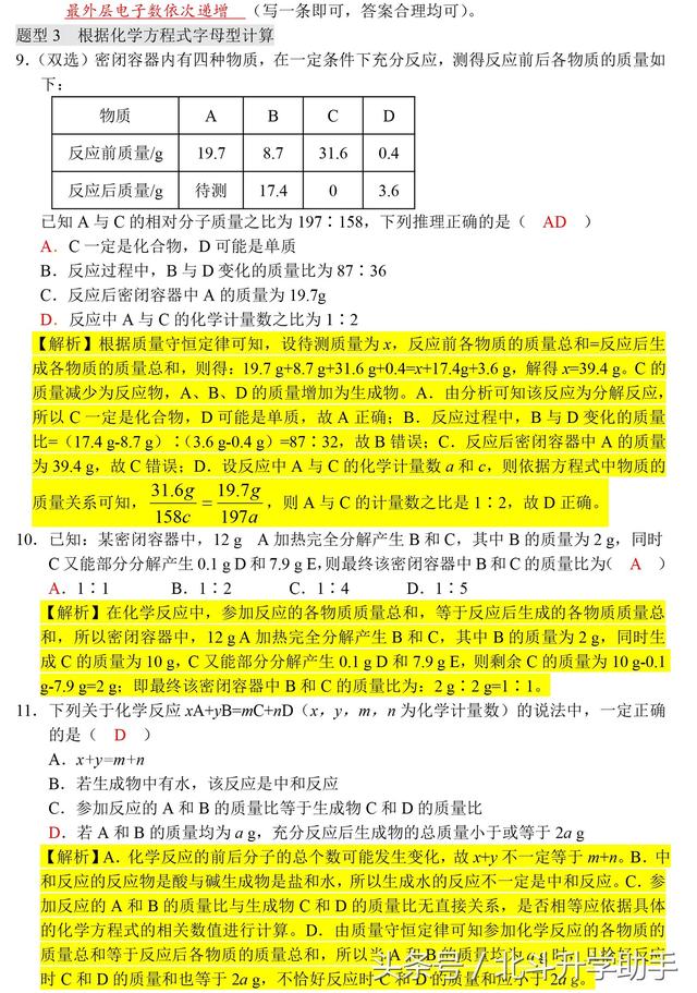 中考化学计算专题突破训练（含答案）