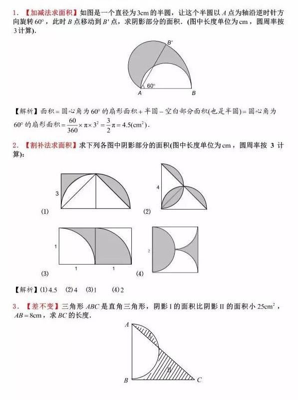 小学几何的所有重点题型