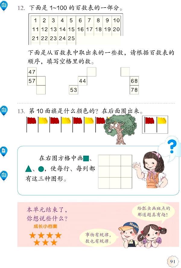 小学部编版一年级数学下册电子课本图片全册教材