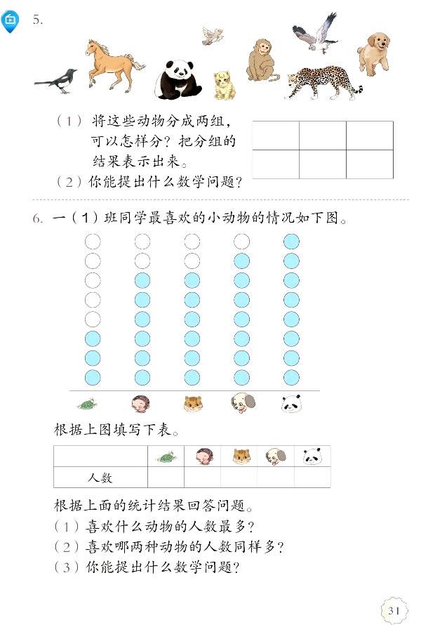 小学部编版一年级数学下册电子课本图片全册教材