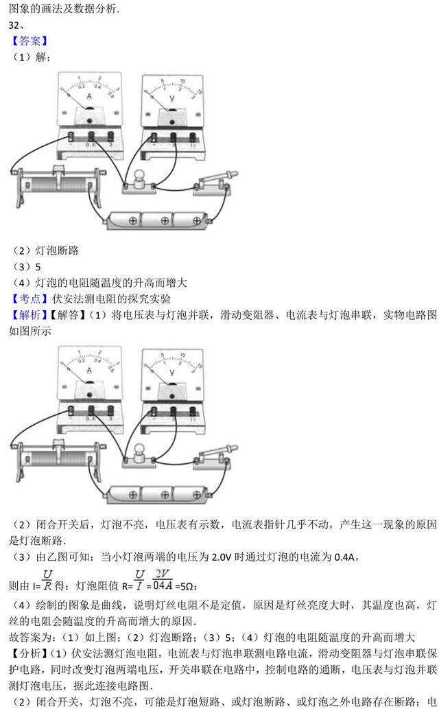 中考物理欧姆定律全题型解析（答案含解析）