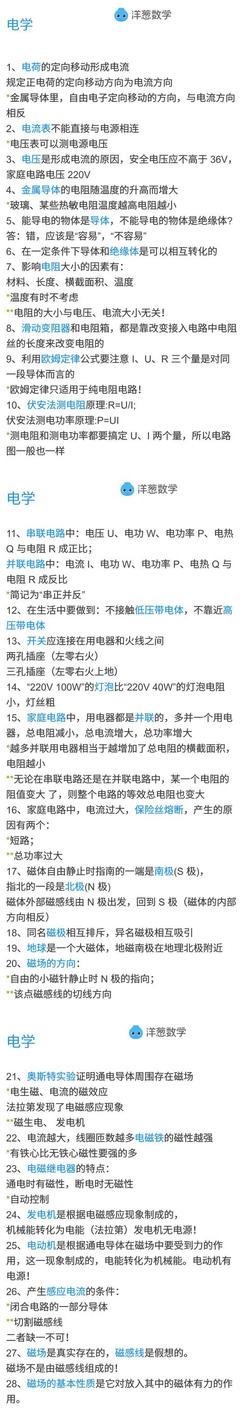 初二物理必考：避开电学 28 个丢分陷阱