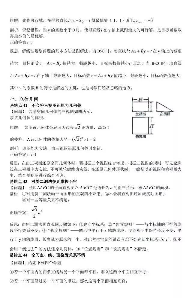 清华理科学霸透露：高考数学最易失分的80个易错点