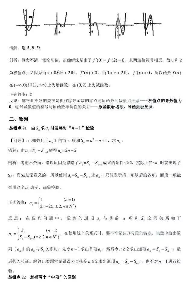 清华理科学霸透露：高考数学最易失分的80个易错点
