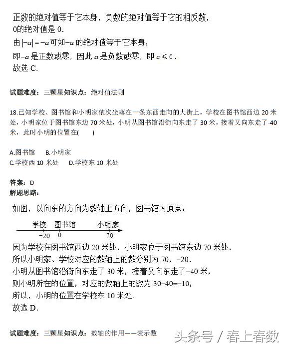 七年级数学上册高频考点，知识点与典型例题，助你期末考试复习！