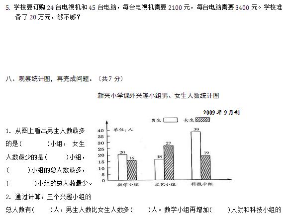 1~6年级数学期末试卷！替孩子打印出来做！期末甩同学一大截！