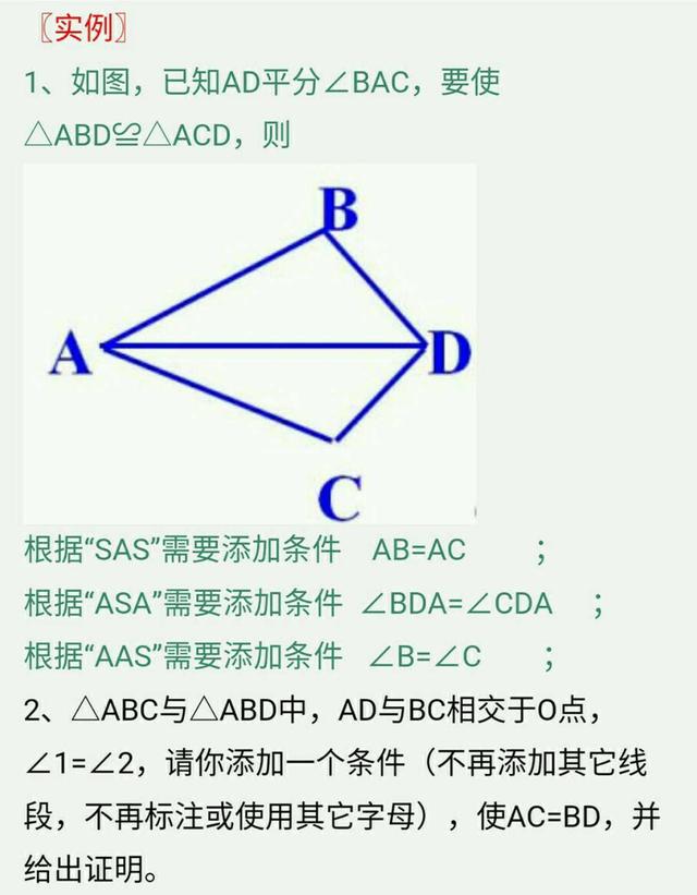 八年级数学全等三角形7个知识点归纳总复习，实用全面供大家复习！