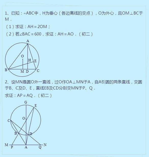 几何只需攻下这20道题型，中考成绩轻松过百分！告别“数学难”！