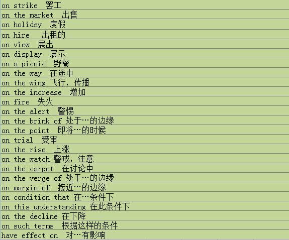 盘点英语常用的介词短语