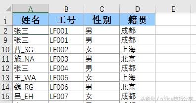 Excel2016冻结窗口，如何进行横竖冻结窗口？