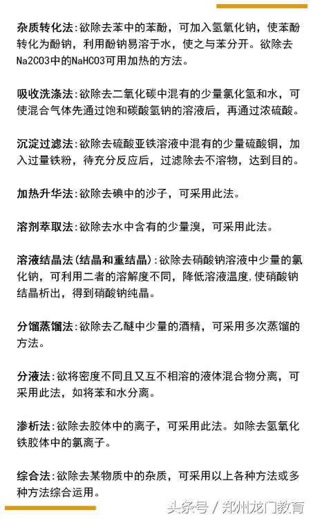 高考化学实验重要知识点总结，掌握这些，化学考次次满分！