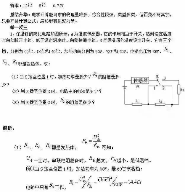 五大方法搞定电功率计算（附例题及详细解析），高分必备！