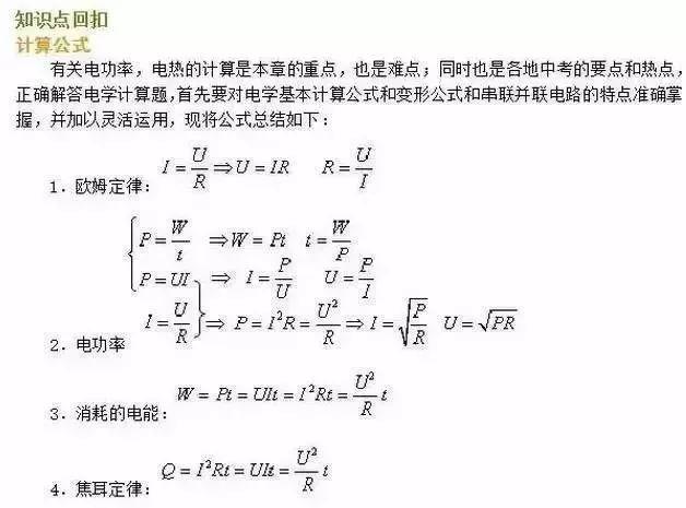 五大方法搞定电功率计算（附例题及详细解析），高分必备！