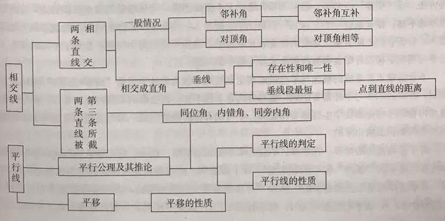 初中数学：相交线与平行线知识梳理总结