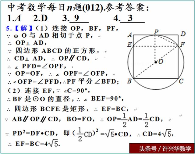 初中毕业班数学综合训练系列之十二