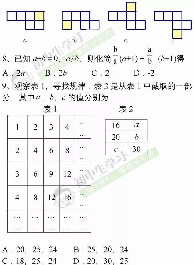 七年级数学上学期名校期末卷含答案