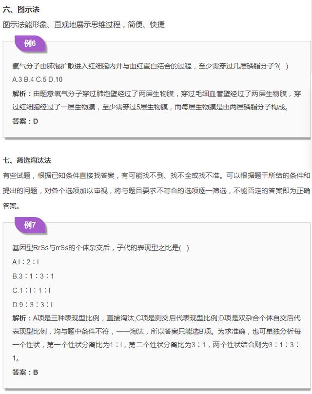 5种方法+9个技巧+14道典型例题帮你拿下生物选择题，收藏！