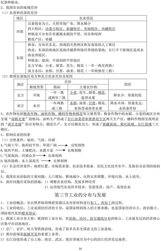 初中地理必考知识点汇总，收藏了，期末复习一定用得上！