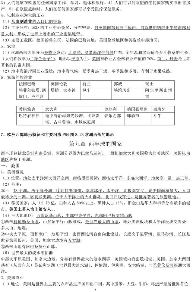 初中地理必考知识点汇总，收藏了，期末复习一定用得上！