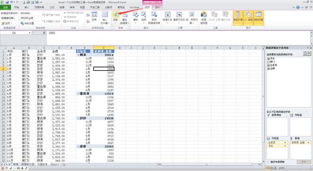 Excel一个让你变懒的工具—Excel数据透视表