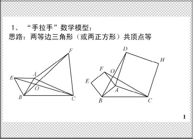 初中数学旋转攻略：几何模型提炼及辅助线方法总结