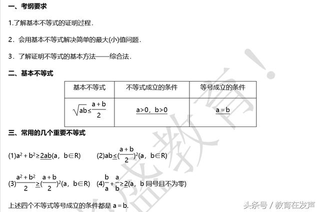 高考数学—基本不等式思想（德华盛教育）！