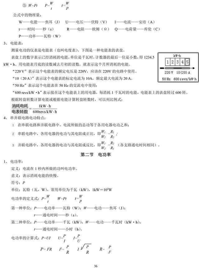 人教版初中物理八、九年级知识点，掌握这些，物理高分就是你的！