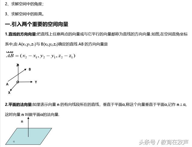 高考数学—空间向量法解立体几何